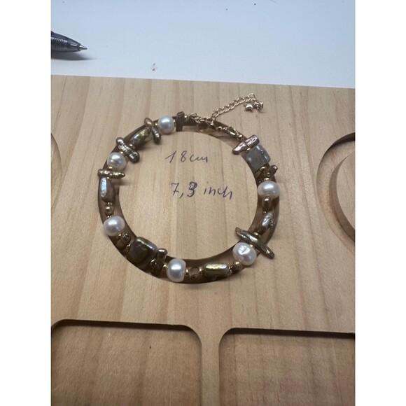 22 Mixed Baroque Pearl Necklace Bracelet Earrings Set Gold Plated - Picture 13 of 16